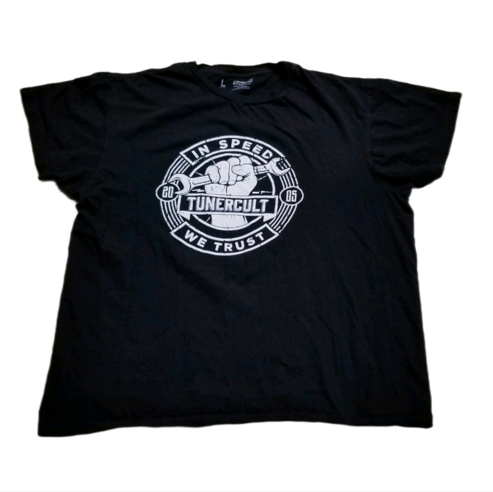 Tuner Cult In Speed We Trust T-Shirt Graphic Tee Men Large Street Car Racing TC